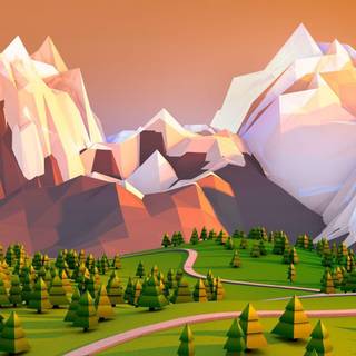 Alpine landscape wallpaper