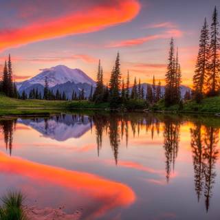 Alpine landscape wallpaper