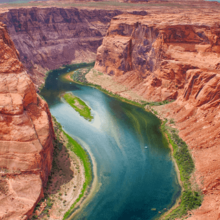 Horseshoe Bend aerial view wallpaper