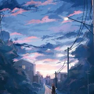 Anime sky Android wallpaper