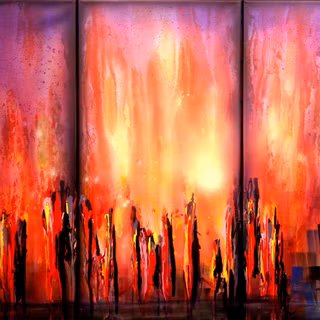 Contemporary art wallpaper