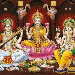 Lakshmi Ganesh desktop wallpaper