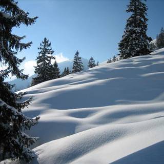 Snowy hills wallpaper