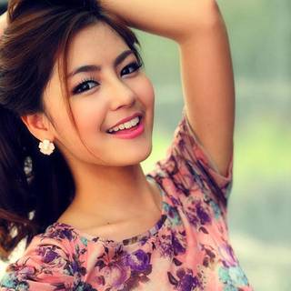 Asian beauty girl wallpaper