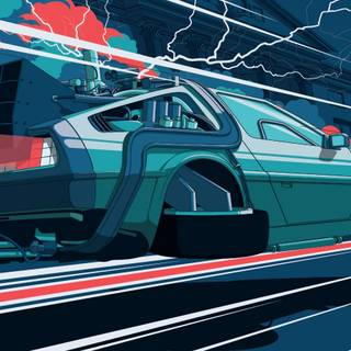 Back to the future car wallpaper