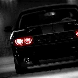 Black Dodge Challenger wallpaper