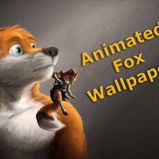 Animated  foxes wallpaper