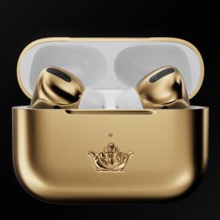Gold Airpods wallpaper