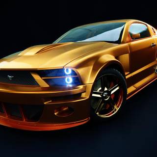 Gold Mustang wallpaper
