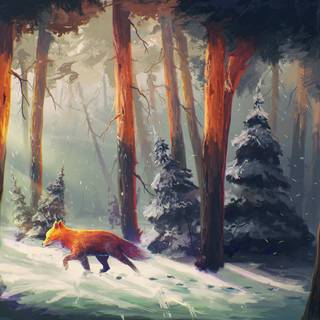 Anime fox HD wallpaper