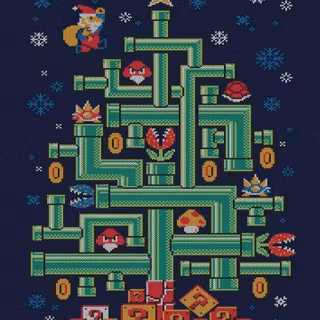 8 Bit Mario mobile wallpaper