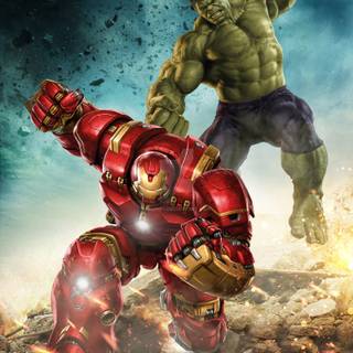 Iron Man and Hulk Hd iPhone wallpaper