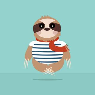 Computer sloth cute wallpaper