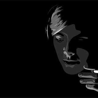 Anime dark smoking wallpaper