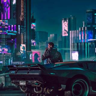 Cyberpunk 2077 minimal wallpaper