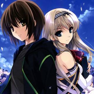 Anime lonely couple wallpaper