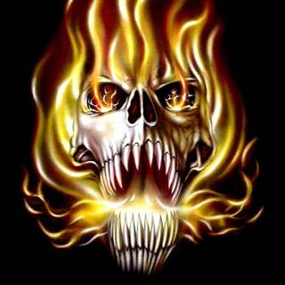 Fire skull desktop wallpaper