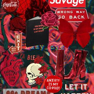 Red aesthetics wallpaper