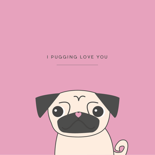 Pug Valentine wallpaper