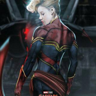Captain Marvel short hair wallpaper