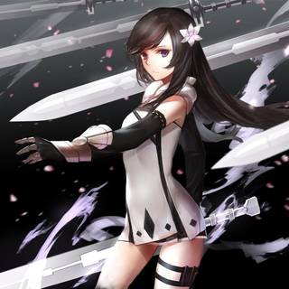 Anime female sword wallpaper