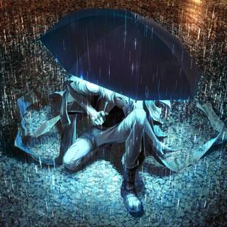 Anime boy rain wallpaper