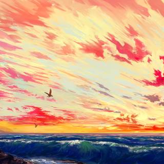 Anime artwork landscape 4k wallpaper