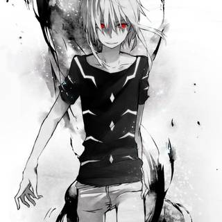 Grayscale anime wallpaper