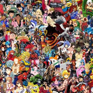 Anime collage 90s wallpaper