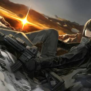 Awesome anime with guns wallpaper