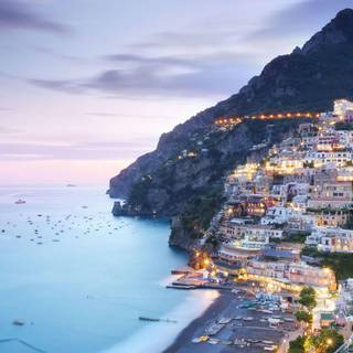 Manarola after sunset 4k wallpaper