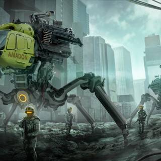 Sci-fi landscape 4k wallpaper