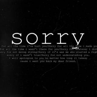 Sorry friend wallpaper