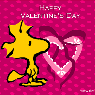 Valentine's Day Peanuts characters wallpaper