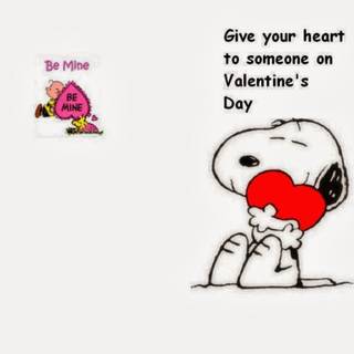 Valentine's Day Peanuts characters wallpaper