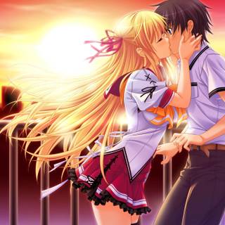 Style and attitude love kiss anime wallpaper