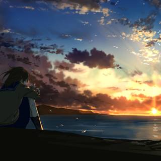 Heart broken anime girl wallpaper