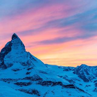 The Alps at sunset wallpaper