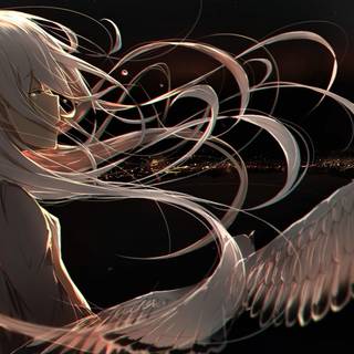 Anime girl crying and smiling wallpaper