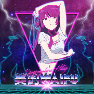 Synthwave anime wallpaper