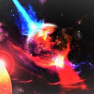 Cosmic explosion 4k wallpaper