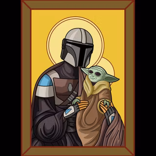 Baby Yoda and Mando wallpaper