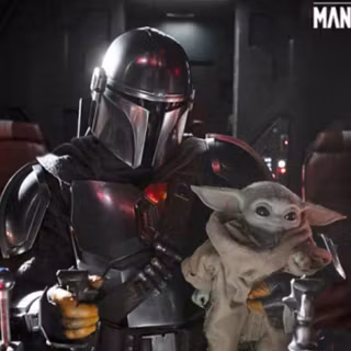 Baby Yoda and Mando wallpaper