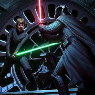 Luke Skywalker Vs Darth Vader wallpaper