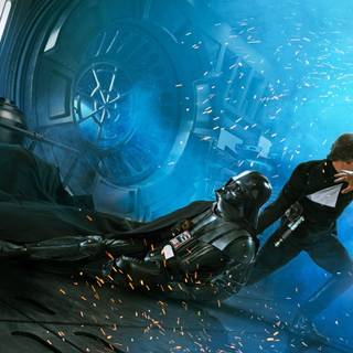 Luke Skywalker Vs Darth Vader wallpaper