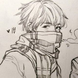 Anime drawing wallpaper