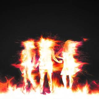 Girl on fire wallpaper