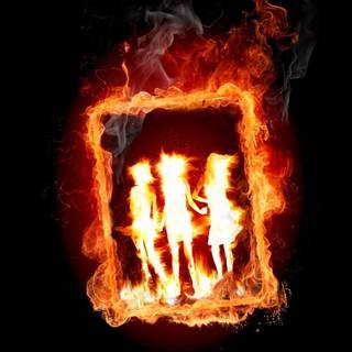 Girl on fire wallpaper