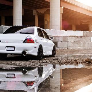 Mitsubishi Lancer Evo 5 desktop wallpaper