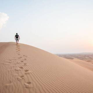 Desert dunes walking wallpaper